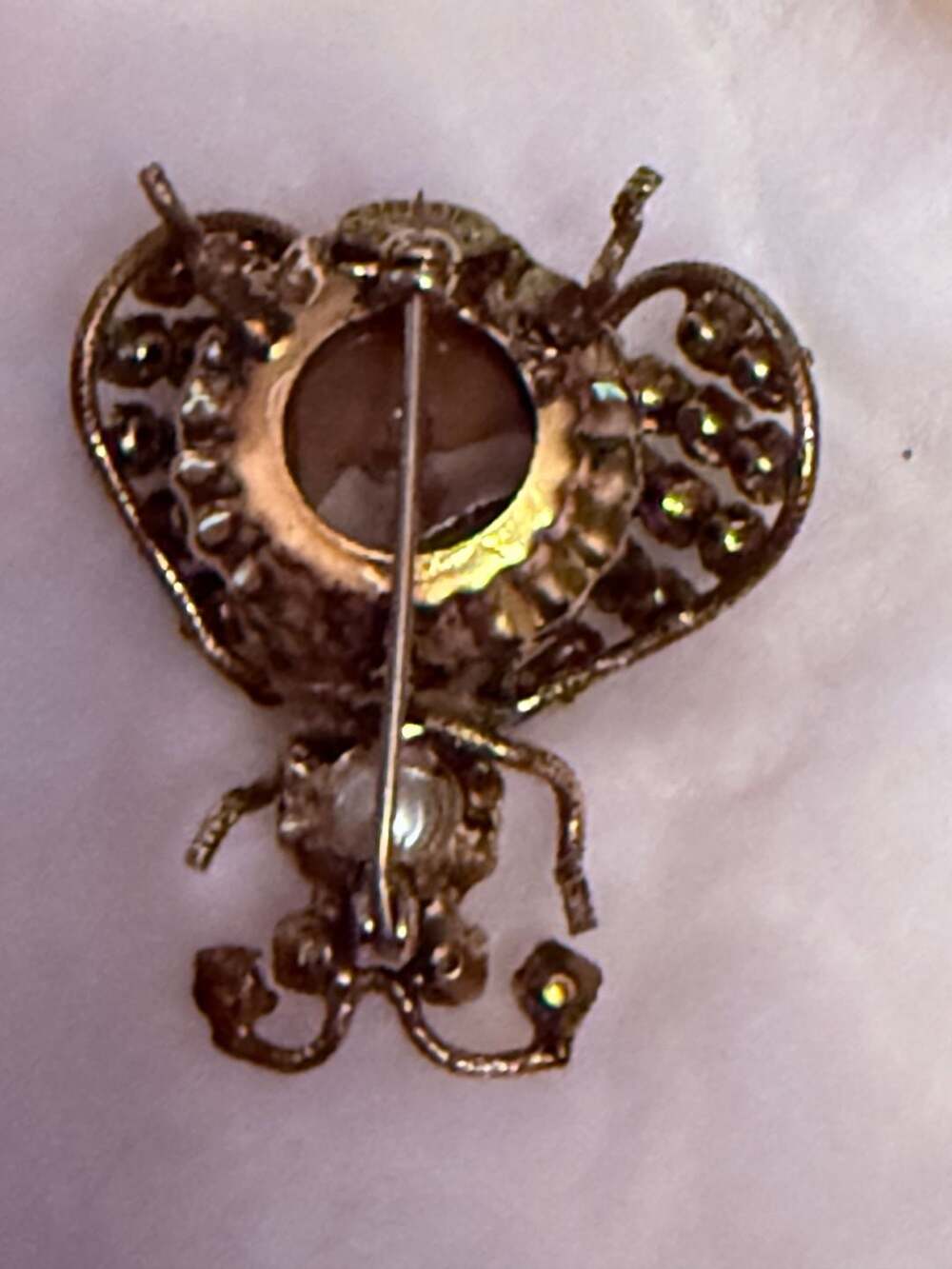 Schreiner New York Vintage Gold-Tone Insect Beetle Brooch - Picture 5 of 7